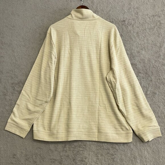 NEW Dockers Men's XL Quarter Zip Pullover Sweatshirt  Beige - Picture 6 of 12